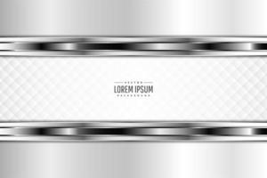 Modern white and silver metallic background vector