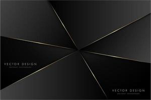 Modern black and gold metallic background vector