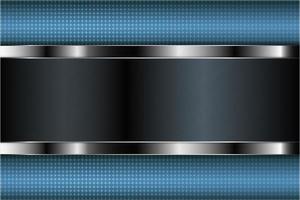 Fondo metálico azul y plateado moderno vector