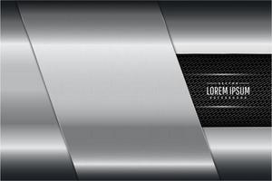 Modern silver and grey metallic background vector