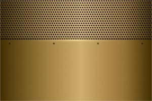 Modern golden metallic background vector