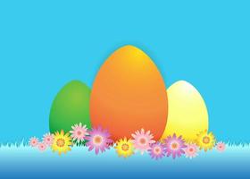 Spring  Easter eggs, vector design.