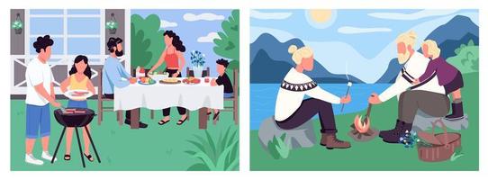 Family holiday set vector