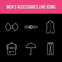 Men's Accessories App Set vector