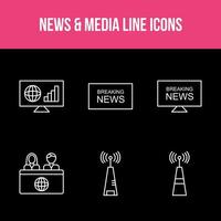 Unique News and Media App Set vector