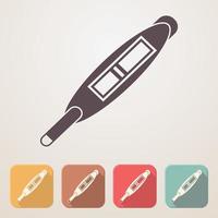 Pregnancy test flat icon set in color boxes vector