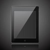 New realistic tablet modern style dark background vector