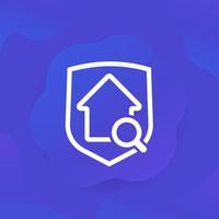 Safe house search icon for web vector