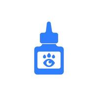 Eye drops icon with bottle vector