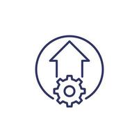 Operational excellence, efficient production line icon vector