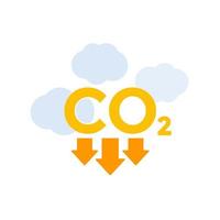 gas co2, reducción de emisiones de carbono vector