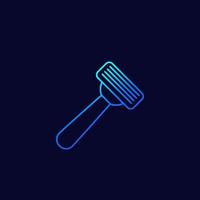 Razor line icon on dark vector