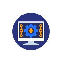 Framework icon, flat design vector