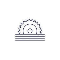 Sawmill and lumber line icon vector