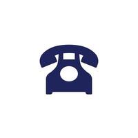 Old phone icon on white vector