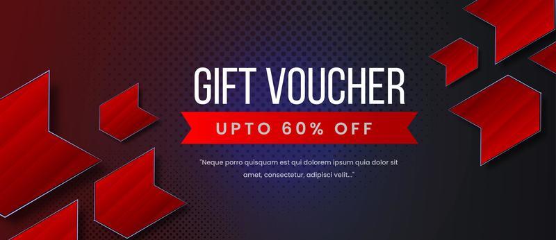 Red Arrow Gift Voucher Discount Coupon Banner