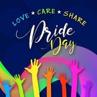 Happy Pride Day Social Media Post Design vector