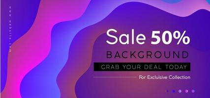 Wavy Gradient Sale Banner Advertisement vector