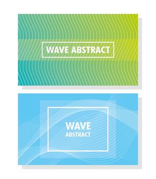 Abstract wavy background set vector