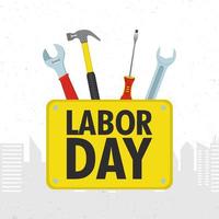 Happy labor day celebration vector