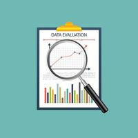 concepto de gráfico de datos de auditoría vector