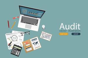 Auditing concept design vector