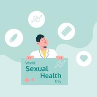 World sexual health day design vector