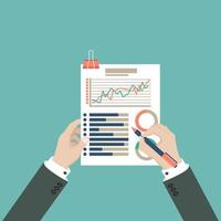 Auditing tax process concept. vector