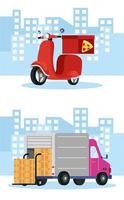 Delivery service composition vector