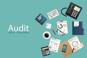 Auditing landing page concept vector