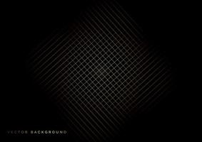 Grid golden lines pattern on black background. vector