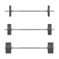 Barbell set in flat style vector