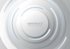 Abstract gray circles overlapping with shadow vector