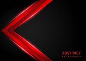 Abstract technology style red border triangles on black