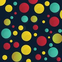 Abstract yellow, red, green black dots pattern with lines vector