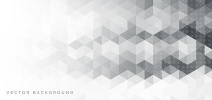 Abstract white and gray geometric hexagon overlapping banner vector