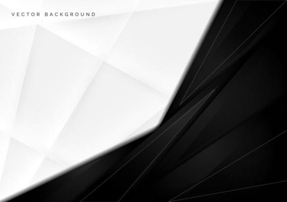 Abstract white and black geometric triangle background