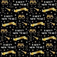 Seamless new years eve pattern with confetti and noisemakers vector