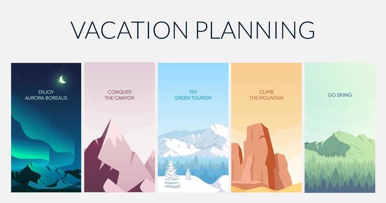 Vacation informational infographic template