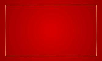 Abstract red background with gold frame vector