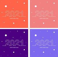 New year backgrounds of 2021 text vector