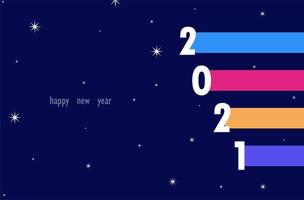 2021 text with colorful lines background vector