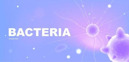 Bacteria banner with cells vector