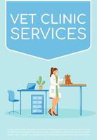 Vet clinic services poster vector