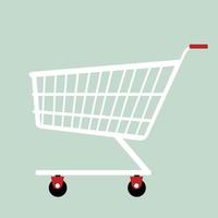 shopping cart flat design vector