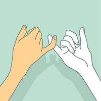 Pinky promise hands vector concept