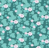 Passion flower pattern background vector