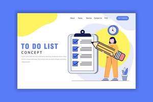 Flat Design Concept of To Do List vector