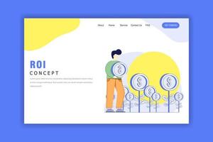 Flat Design Concept Of Return of Investment vector