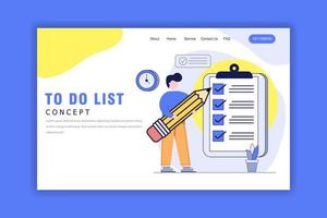 Flat Design Concept of To Do List vector